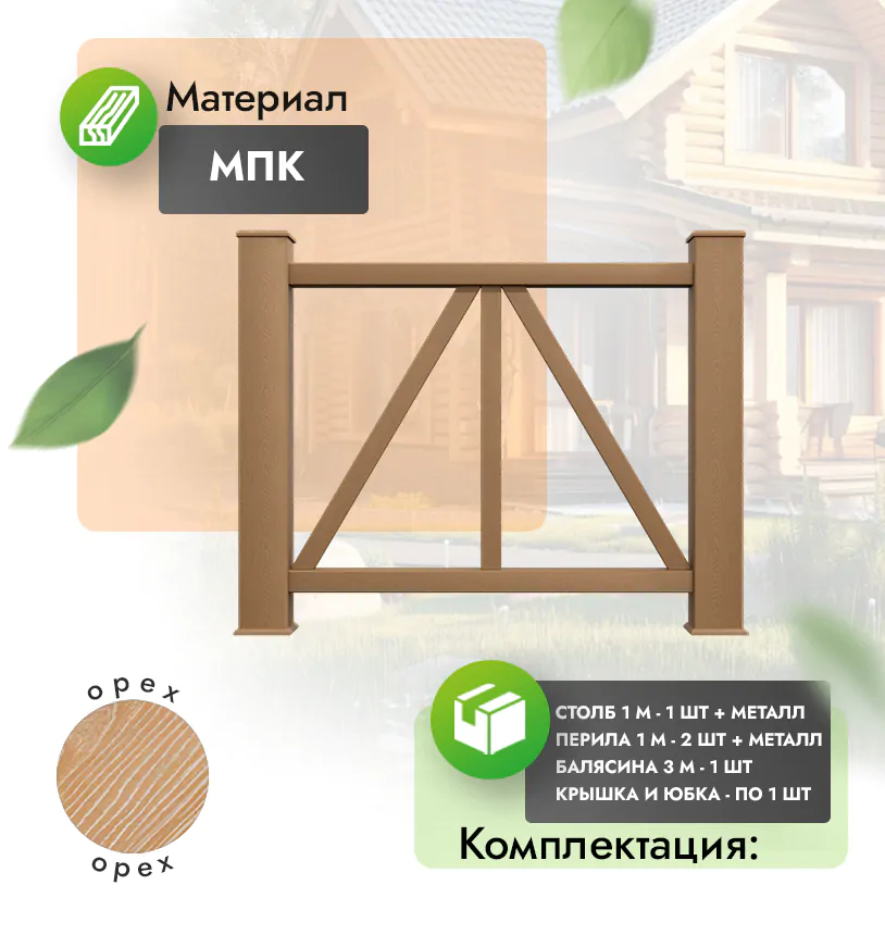 Комплект ограждения Eterno (с металлом) - Антрацит